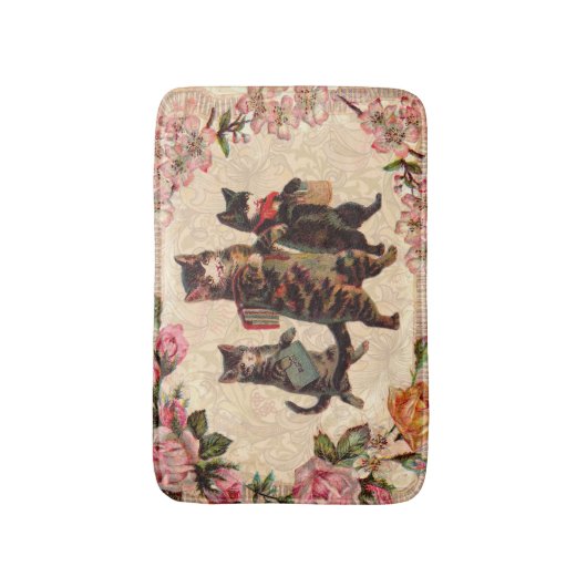Kat   Antiek Kittens Badmat (Voorkant Verticaal)
