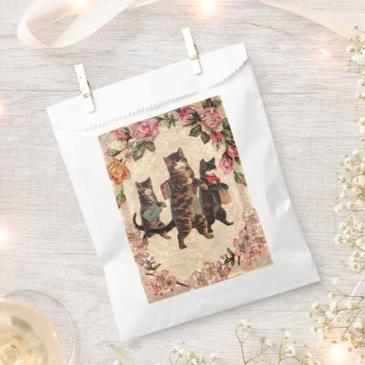 Kat   Antiek Kittens Bedankzakje (Geknipt)