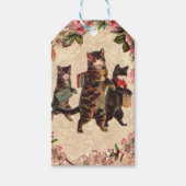 Kat   Antiek Kittens Cadeaulabel (Voorkant)