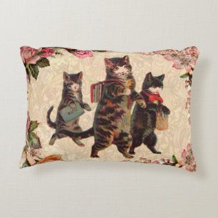 Kat   Antiek Kittens Decoratief Kussen