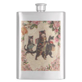 Kat   Antiek Kittens Heupfles (Voorkant)