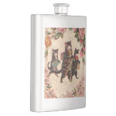 Kat   Antiek Kittens Heupfles (Rechts)