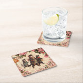 Kat   Antiek Kittens Kartonnen Onderzetters (Insitu)