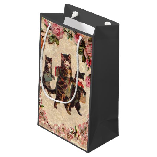 Kat   Antiek Kittens Klein Cadeauzakje (Achterkant Gekanteld)