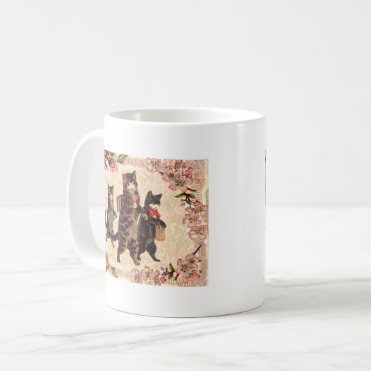 Kat   Antiek Kittens Koffiemok (Voorkant links)