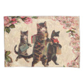 Kat   Antiek Kittens Kussensloop (Voorkant)