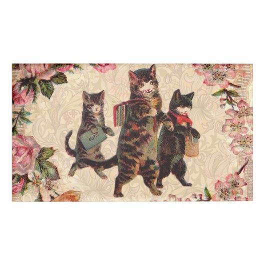 Kat Antiek Kittens Naambadge (Voorkant)