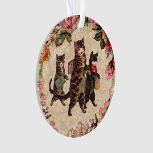 Kat Antiek Kittens Ornament (voorkant)