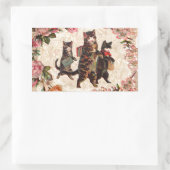 Kat   Antiek Kittens Rechthoekige Sticker (Tas)