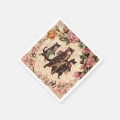 Kat   Antiek Kittens Servetten (Hoek)