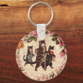 Kat   Antiek Kittens Sleutelhanger (Voorkant)
