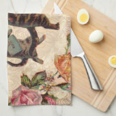 Kat   Antiek Kittens Theedoek (Quarter Fold)