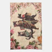 Kat   Antiek Kittens Theedoek (Verticaal)