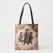 Kat   Antiek Kittens Tote Bag (Voorkant)