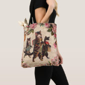Kat   Antiek Kittens Tote Bag (Dichtbij)