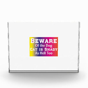 Kat Art Beware van de hond Fotoblokken