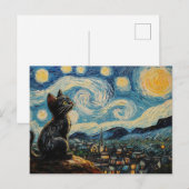 Kat art briefkaart (Voorkant / Achterkant)