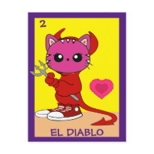 Kat Art Card, The Devil, Briefkaart