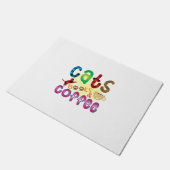 Kat Art Cats Books Koffie Deurmat (Schuin)