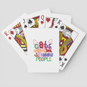 Kat Art Cats zijn mijn favoriete mensen_2 Pokerkaarten