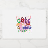 Kat Art Cats zijn mijn favoriete mensen_2 Sparkling Wijnetiket (Enkel label)