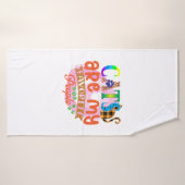 Kat Art Cats zijn mijn favoriete mensen Badhanddoek (Badhanddoek)
