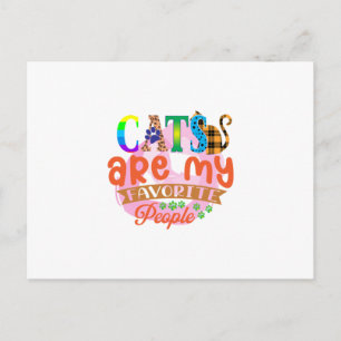 Kat Art Cats zijn mijn favoriete mensen Briefkaart