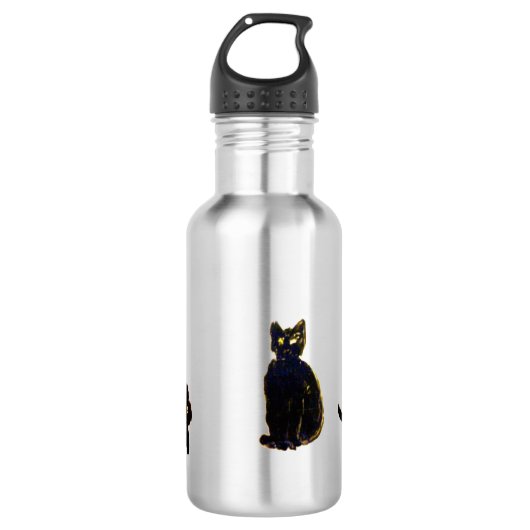 Kat Art Cute Black Cats Waterfles (Voorkant)