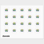 Kat art het beste in het leven ronde sticker (Vel)