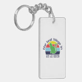 Kat art het beste in het leven sleutelhanger (Voorkant Links)