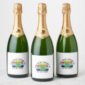 Kat art het beste in het leven sparkling wijnetiket (Flessen)