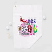 Kat Art I A Cat Person Golfhanddoek (Insitu)
