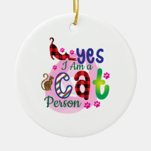 Kat Art I A Cat Person Keramisch Ornament