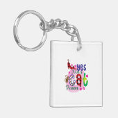 Kat Art I A Cat Person Sleutelhanger (Voorkant Links)