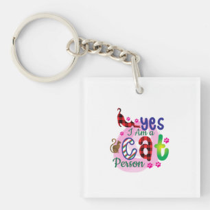 Kat Art I A Cat Person Sleutelhanger