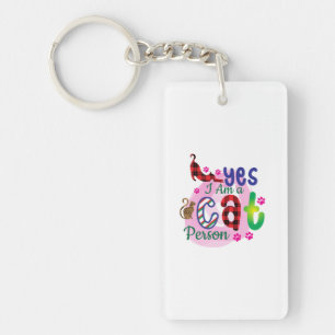 Kat Art I A Cat Person Sleutelhanger