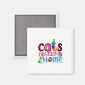 Kat Art Katten Bless Home_2 Magneet (Voorkant / Achterkant)