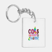 Kat Art Katten Bless Home_2 Sleutelhanger (Voorkant Links)