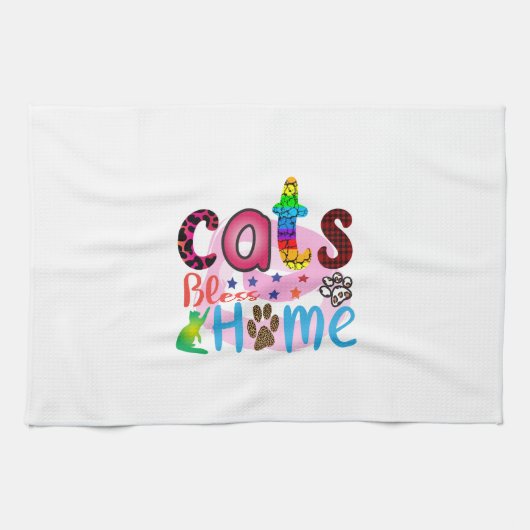 Kat Art Katten Bless Home_2 Theedoek (Horizontaal)