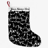 Kat art kerststaart Gepersonaliseerd kat stoppen Kleine Kerstsok (Voorkant)