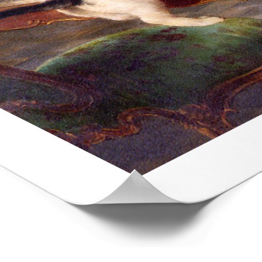 Kat art:  kunstdrukken: de overweging van Kitten Poster (Hoek)