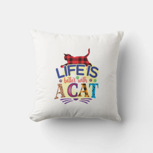Kat Art Life is beter met een kat Kussen