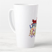 Kat Art Life is beter met een kat Latte Mok (Linkerhoek)