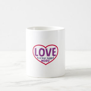 Kat Art Love is een vierledig woord Koffiemok