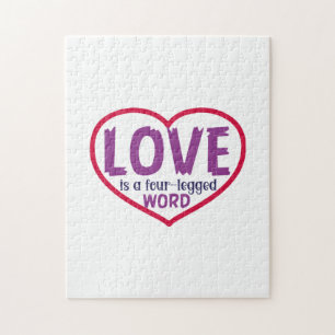 Kat Art Love is een vierledig woord Legpuzzel