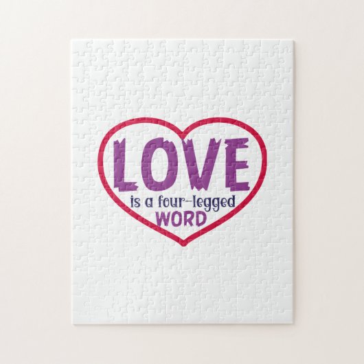 Kat Art Love is een vierledig woord Legpuzzel (Verticaal)