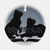 Kat Art Ornament gepersonaliseerde kattenklep Deco (Achterkant)