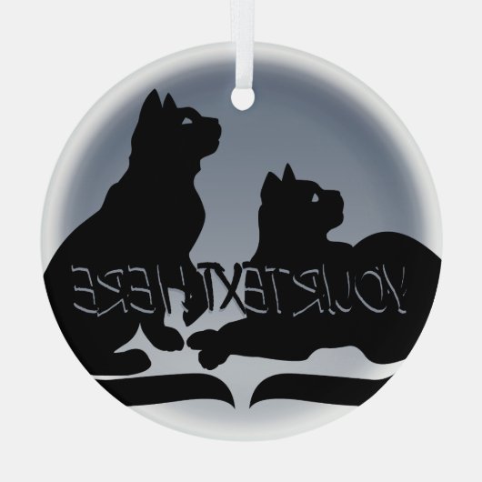 Kat Art Ornament gepersonaliseerde kattenklep Deco (Achterkant)