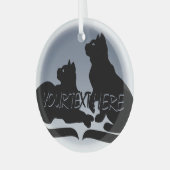 Kat Art Ornament gepersonaliseerde kattenklep Deco (Voorkant links)