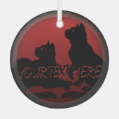 Kat Art Ornament gepersonaliseerde kattenklep Deco (Voorkant)